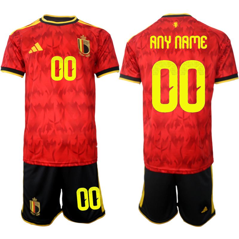 Men 2026 World Cup National Team Belgium home red customized Soccer Jersey
